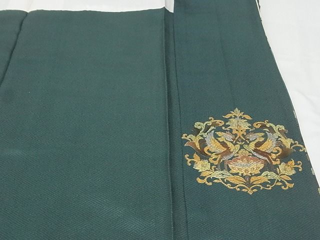 平和屋-こころ店■訪問着　鳳凰花唐草文　暈し染　金銀彩　着丈157.5cm　裄丈64cm　正絹　逸品　未使用　1B-wt2041_画像6