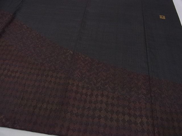 平和屋1●極上 ファッションデザイナー稲葉賀恵 染織の名門 しょうざん 生紬 訪問着 刺繍 金糸 反端付3s30371_画像4