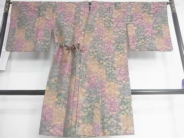 平和屋2■道中着　エ霞枝花文　逸品　ar6750_画像2