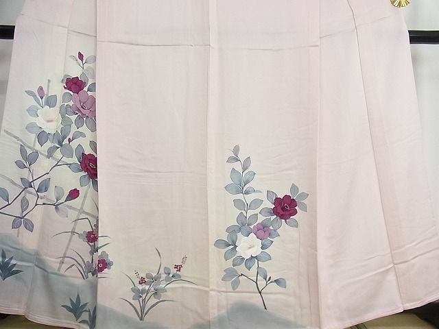 平和屋川間店■訪問着　単衣　枝花文　暈し染め　逸品　ic7552_画像3