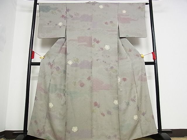 平和屋-こころ店■上質な小紋 辻が花 地紋起こし 着丈162cm 裄丈64cm 正絹 逸品 B-oa8590の画像2