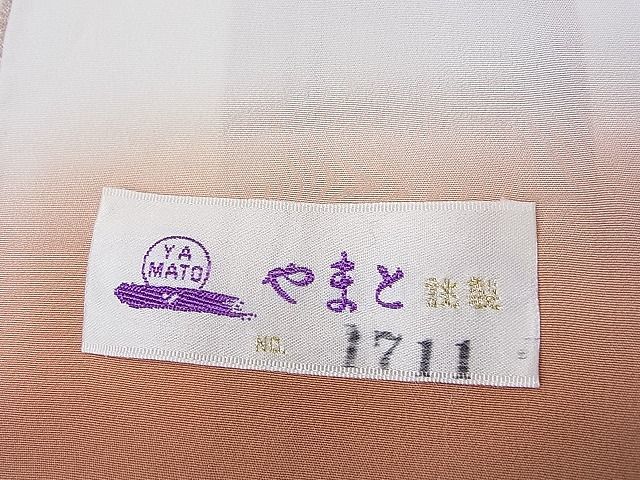 平和屋2■中国三大刺繍　スワトウ刺繍　汕頭刺繍　訪問着　花唐草丸文　暈し染め　金糸　やまと誂製　逸品　未使用　fe8442_画像10