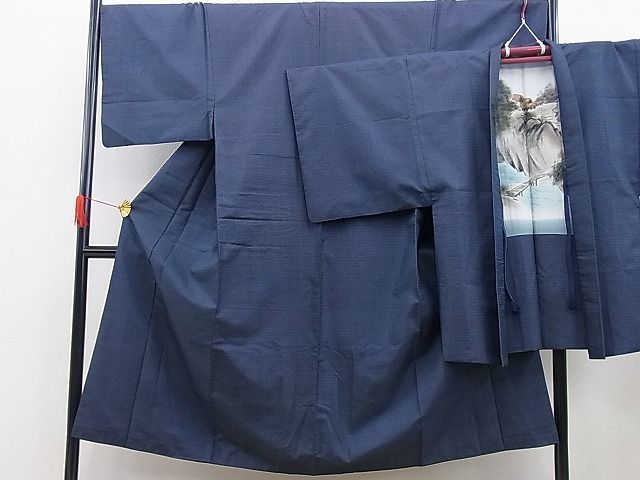 平和屋野田店■男性 本場大島紬 アンサンブル 100亀甲 逸品 n-gh5973の画像1