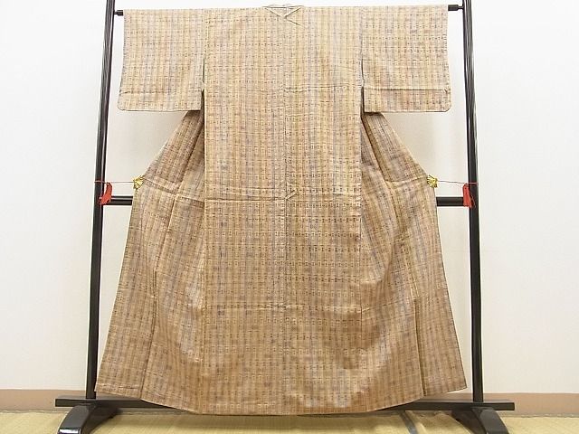 平和屋野田店■上質な紬　花織　吉祥間道　逸品　n-ne3391_画像2