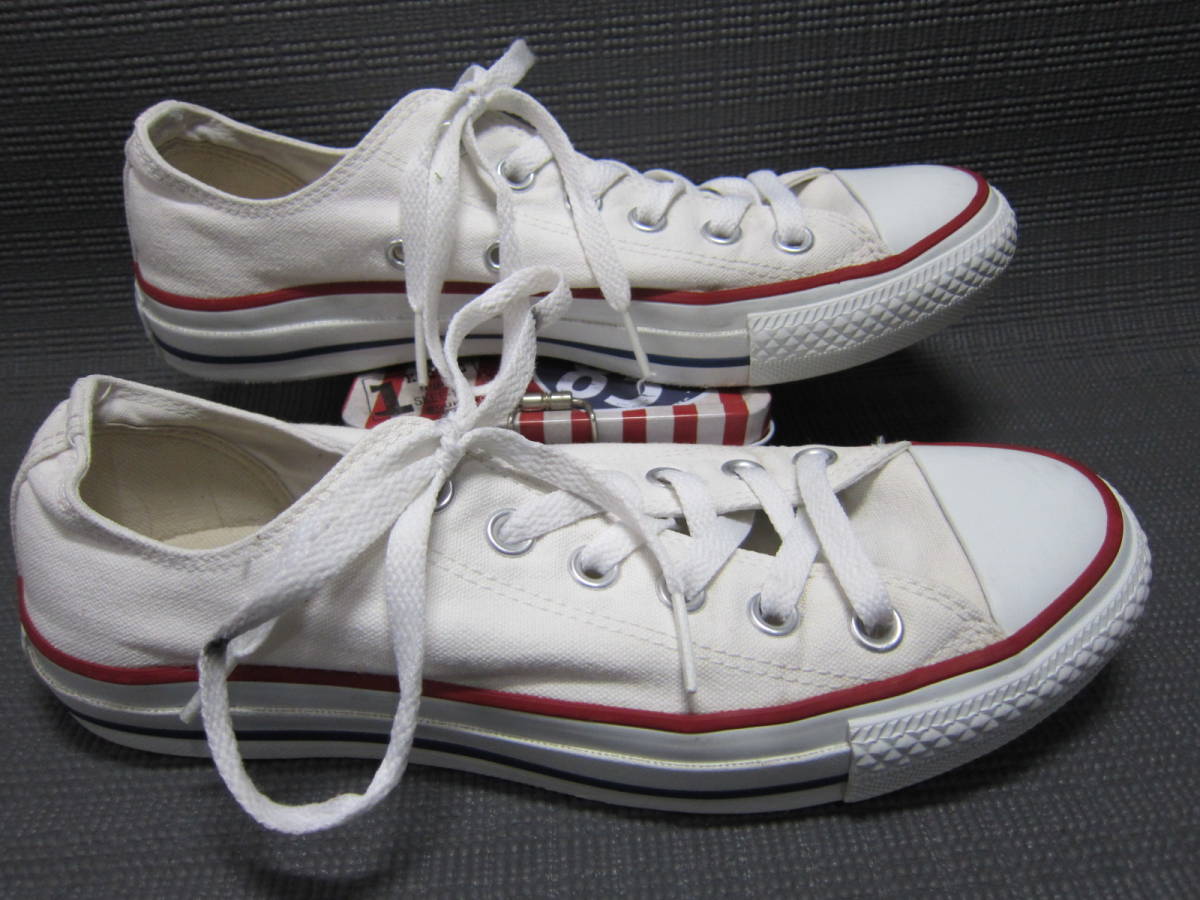 CONVERSE コンバース　ALL STAR オールスター　ローカットスニーカー　25cm　白×赤　S2402C_画像2