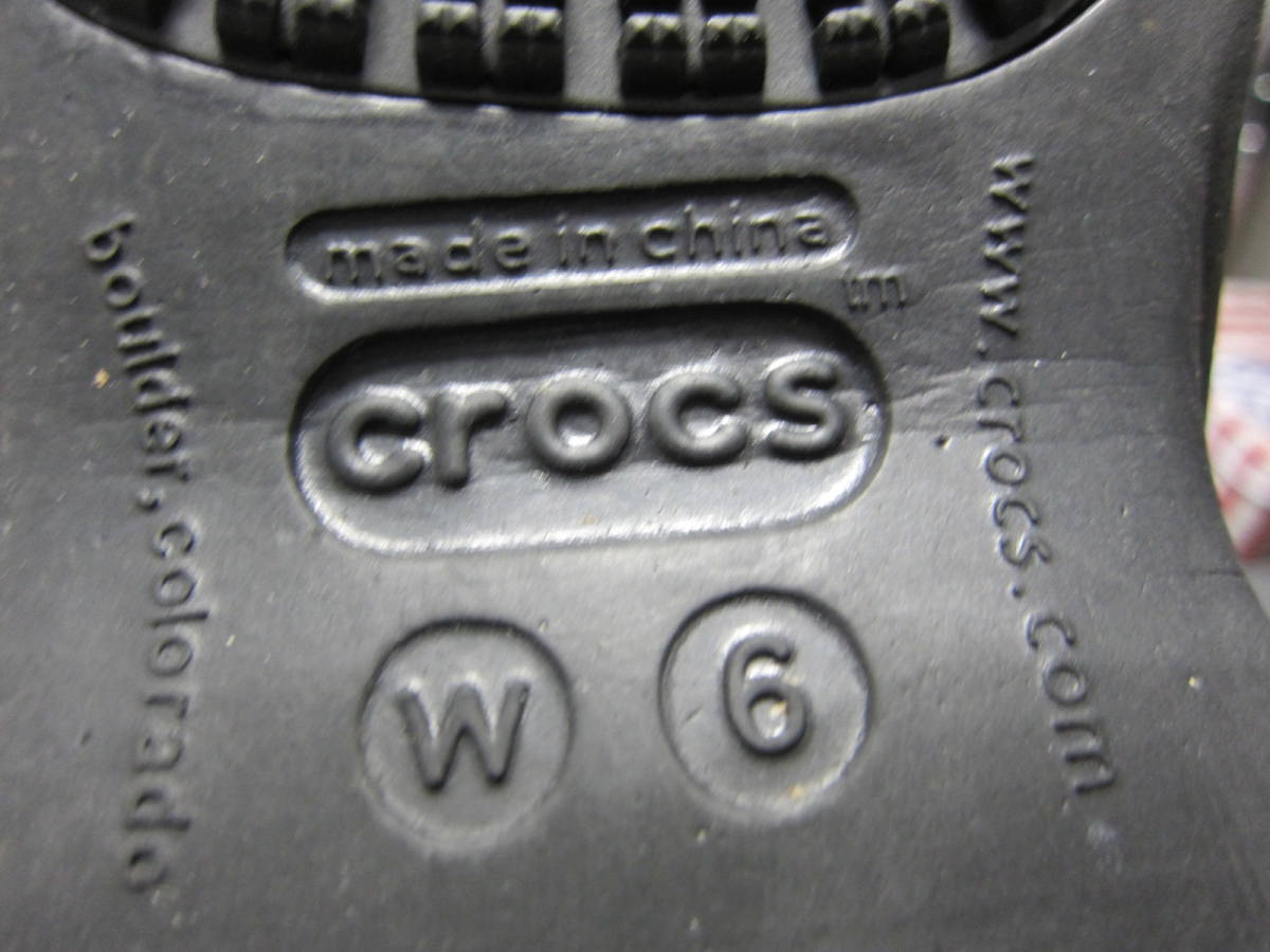 crocs　クロックス　内ボア　スエード　防寒　スノーブーツ　23cm　黒　S2402C_画像7