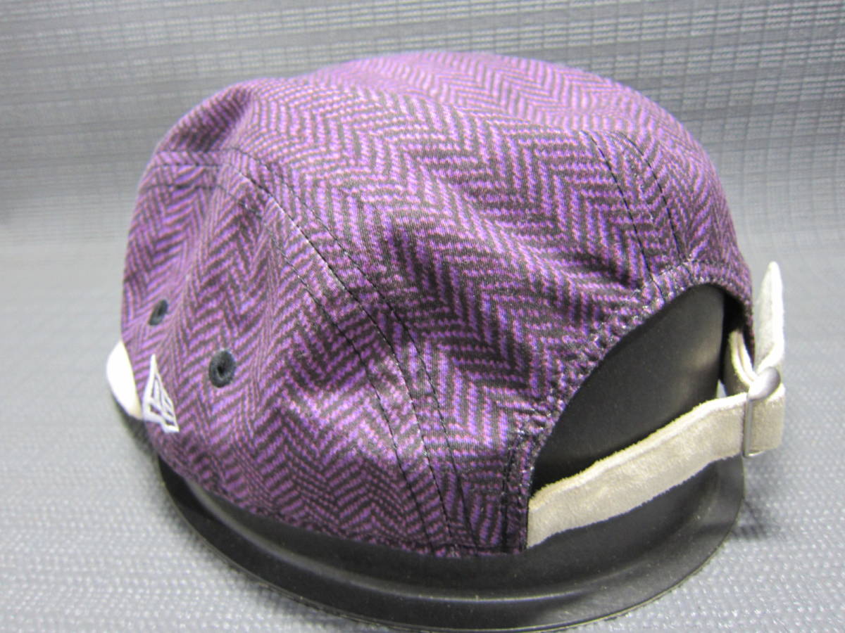 NEW ERA ニューエラ　ADJUSTABLE　スエード　キャップ　帽子　紫×ベージュ　フリーサイズ　S2402C③_画像2