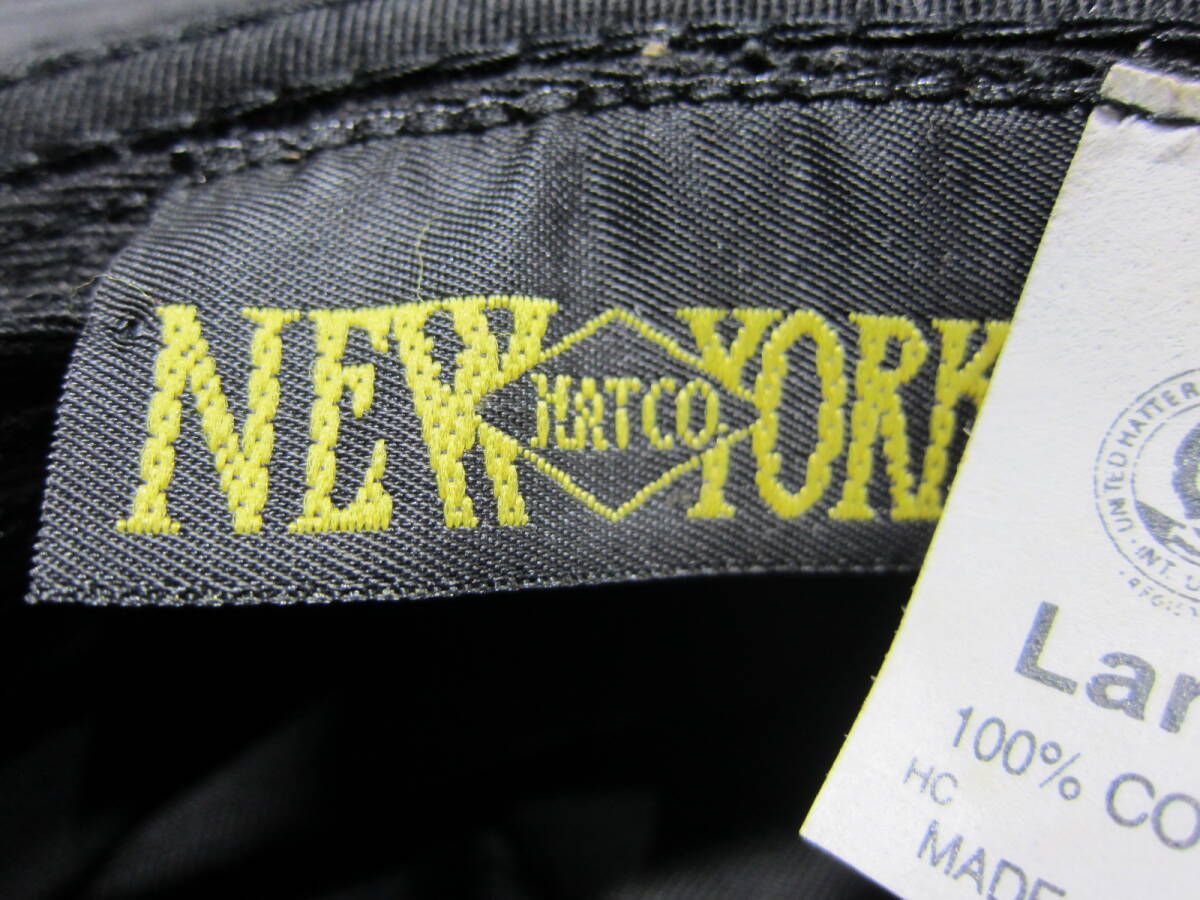 アメリカ製　made in USA　NEW YORK HAT ニューヨークハット　ハット　帽子　黒　56cm　S2402E_画像5
