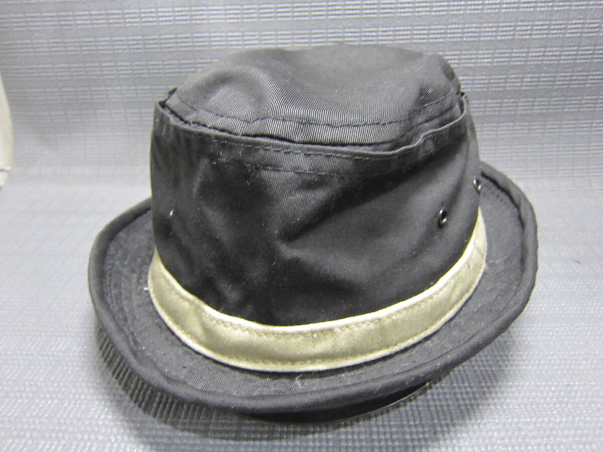 アメリカ製　made in USA　NEW YORK HAT ニューヨークハット　ハット　帽子　黒　56cm　S2402E_画像1