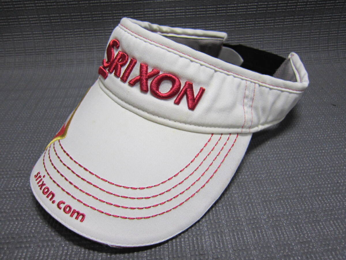 SRIXON Srixon Golf sun visor hat white × red free size S2402E