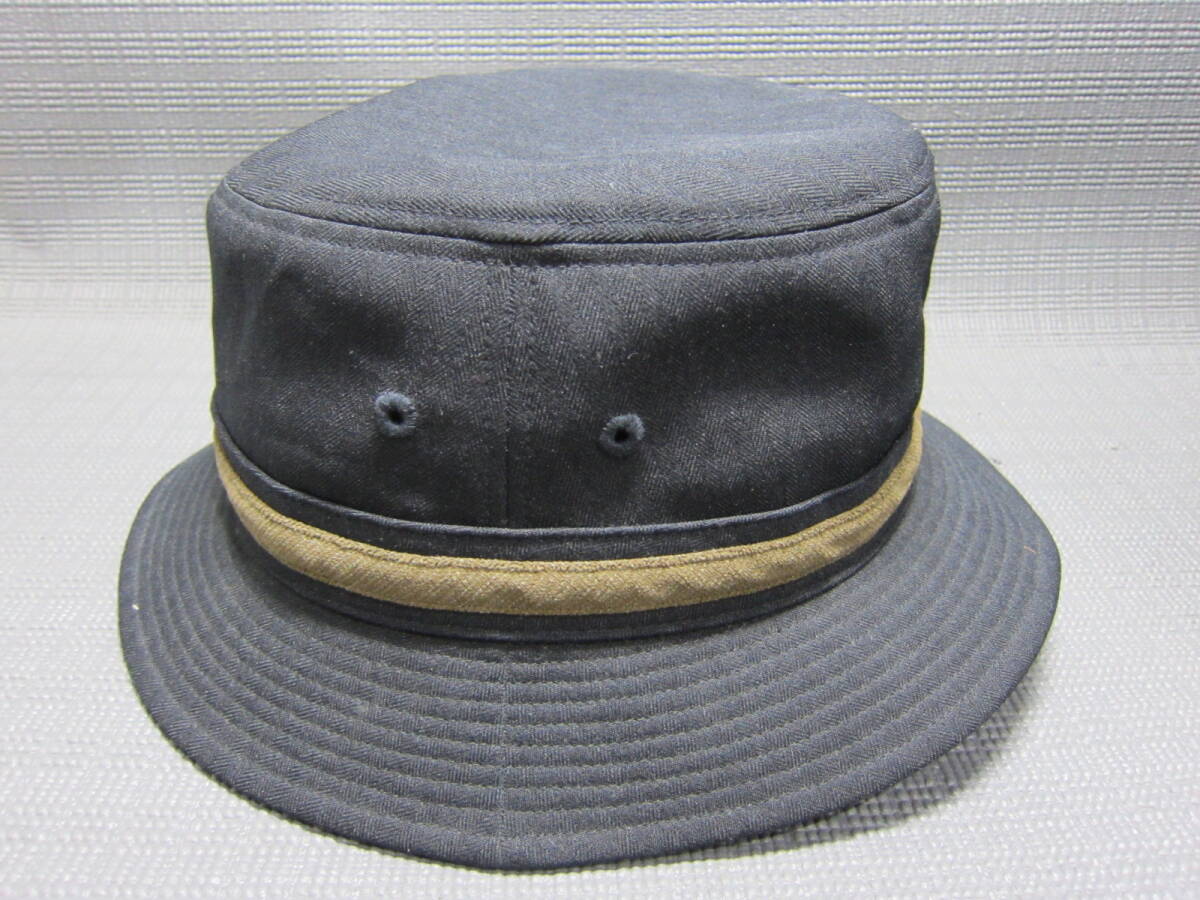 Borsalino ボルサリーノ バケットハット 帽子 黒 59.5cm S2402Eの画像3