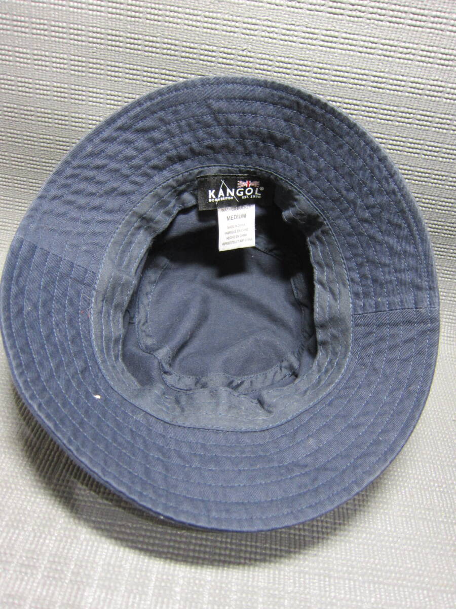 KANGOL カンゴール バケットハット 帽子 紺 Mサイズ 57cm程 S2402Eの画像4