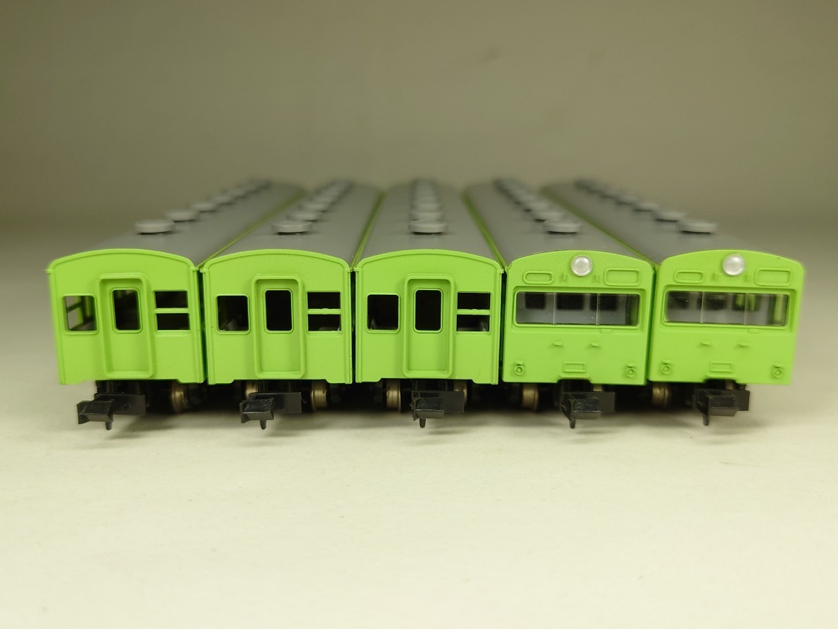KATO カトー Nゲージ 103系 クハ103 サハ103 通勤電車 T車 5セット ウグイス 鉄道模型_画像4