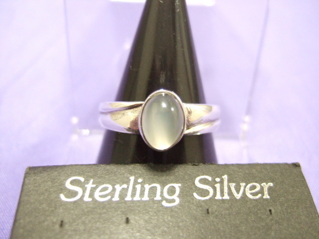  Yokohama newest with translation silver 925SILVER silver! attraction. moonstone manner ring 18 number postage 220 jpy ring b49hei