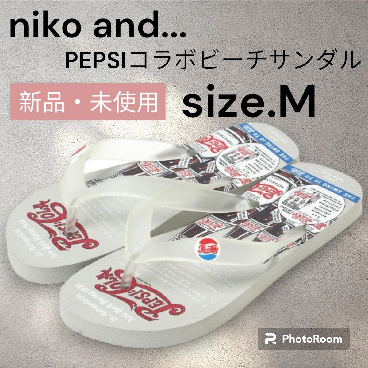 niko and...【PEPSI(ペプシ)】コラボビーチサンダルM/フラット