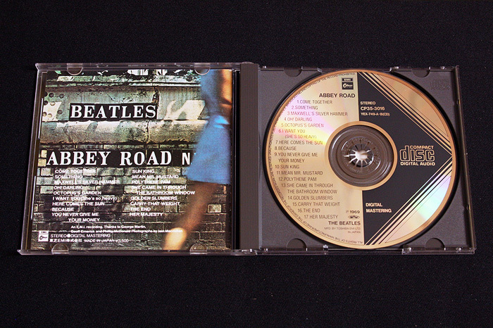 回収盤 CD ビートルズ／THE BEATLES 「アビー・ロード／ABBY ROAD」 CP35-3016 初版 旧規格 CBS SONY 刻印 美品 検) 箱帯 金シール帯の画像3