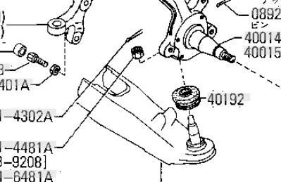  Nissan Datsun Truck Datsun Truck lower arm CGD21 FMD22 D21 ball joint left right set 54502-01G50 54503-01G50