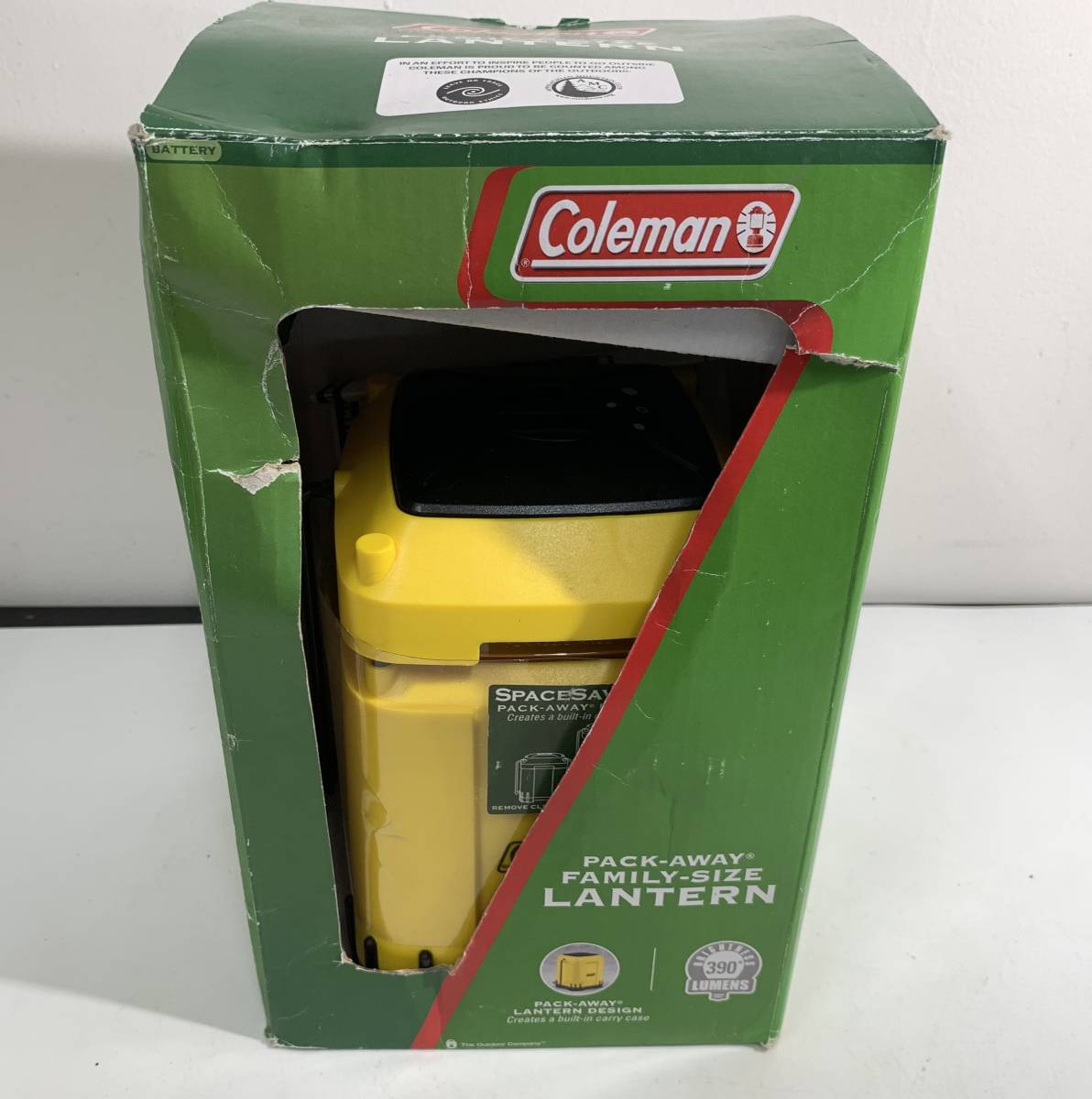 イ233 コールマン Coleman ランタン ファミリー サイズ PACK-AWAY スパイラルランタン イエロー LANTERN キャンプ アウトドア_画像8