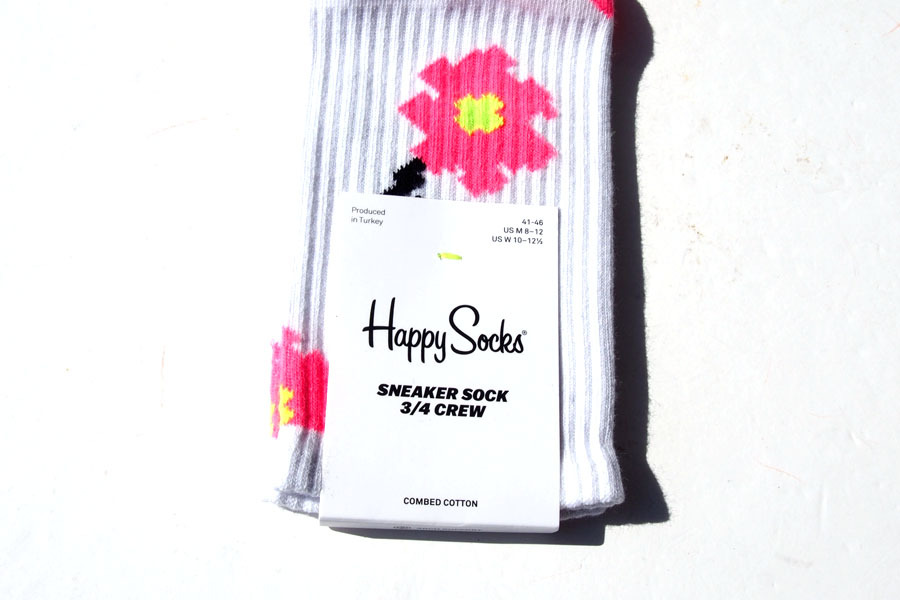 送料無料★新品｜未使用｜ハッピーソックス｜happy socks｜クルー丈スニーカーソックス｜Flower Sock｜10214013