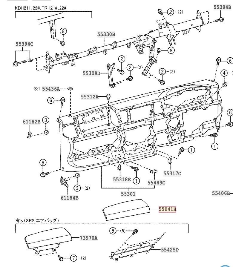 200系ハイエース 4型〜 インストルメントパネルボックス ドア 200系ハイエース 4型〜 インストルメントパネルボックス ドア