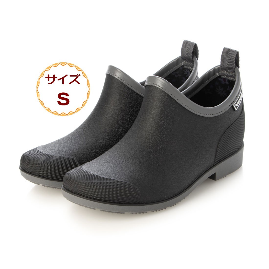  lady's rain short boots rain shoes boots rain shoes complete waterproof . slide bottom anti-bacterial deodorization light weight black 23029-blk-s ( 23.0 - 23.5 )