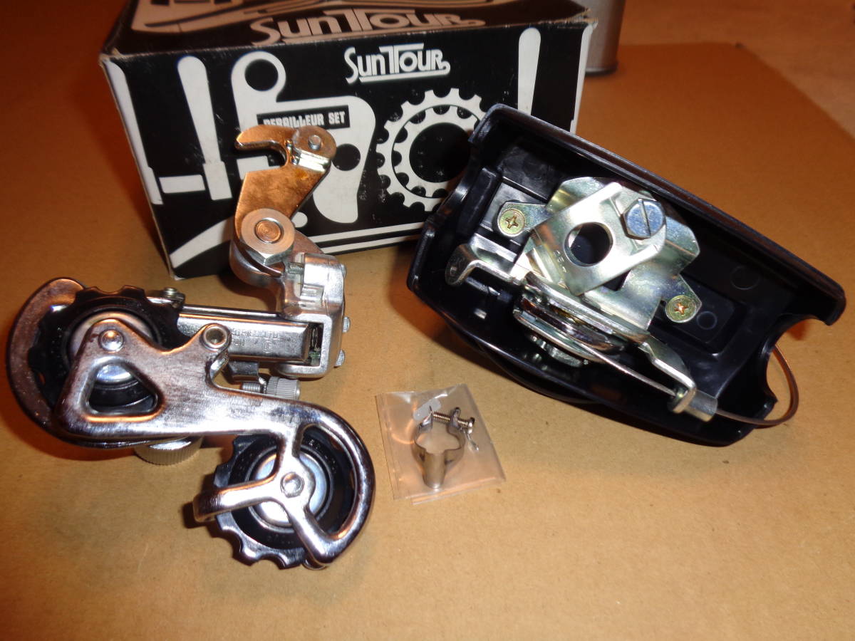 当時物　SUNTOUR サンツアー　DERAILLEUR SET 　T字型シフトレバー５スピード用 & SEVEN　RD セット　国産品　【未使用品】_画像5