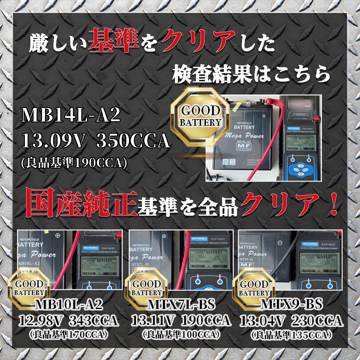 バイク バッテリー 1年保証 T12B-4 初期充電済み ドラッグスター クラシック XVS400C 10thアニバーサリー/BC-VH01J(06/07)_画像5