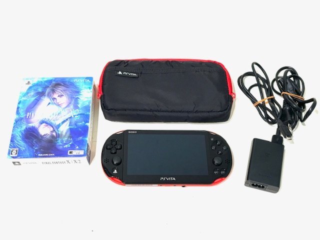 SONY ソニー PlayStation VITA ヴィータ PCH2000 Wi-Fiモデル ソフト付き 家庭用ゲーム機 コンパクト レッドブラック FF HMY_画像2