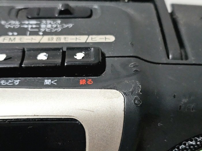 【難有】 aiwa アイワ ステレオラジオカセットレコーダー CS-W320 昭和レトロ 1995年製 修理 ラジオのみ使用可_画像10