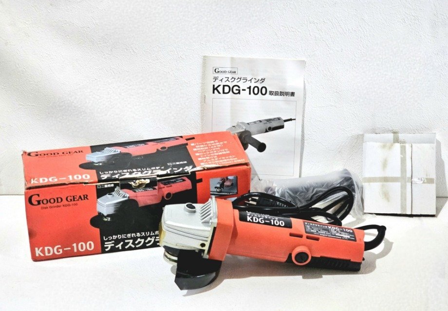 GOOD GEAR ディスクグラインダー KDG-100 電動工具 DIY 研磨 切断 スリムタイプ_画像1