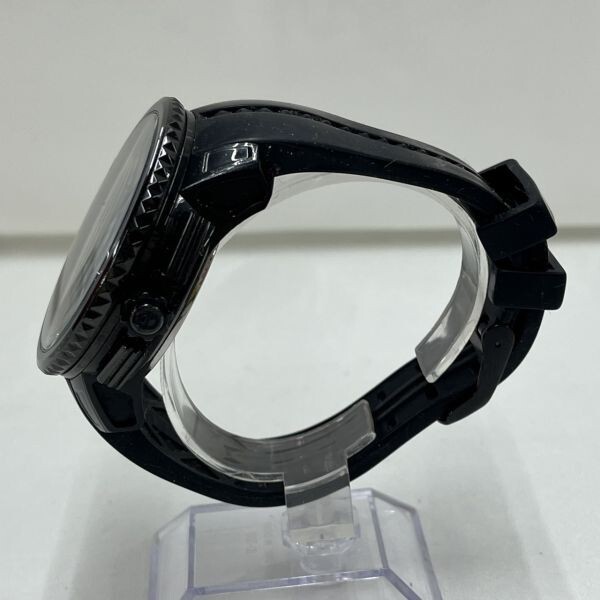 K-Q024-K32-3496◎Tendence テンデンス メンズ腕時計 クォーツ 3針 デイト クロノグラフ 黒文字盤 ブラック ⑤_画像3