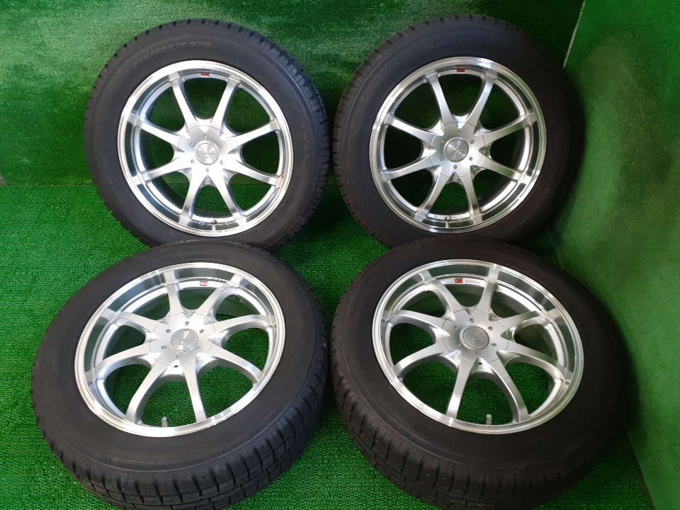 トーヨー GARIT G5 225/55R17 社外 Weds LEONIS SE 17×7J +48 溝有スタッドレス付4本 フォレスター等 中古 売切!!_T02061