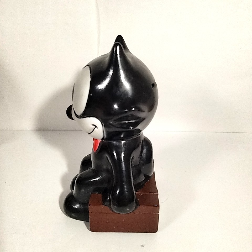 tm420 フィリックス　貯金箱　当時もの　レトロ　ソフビ　フィリックス・ザ・キャット　felix the cat ジャンク_画像3