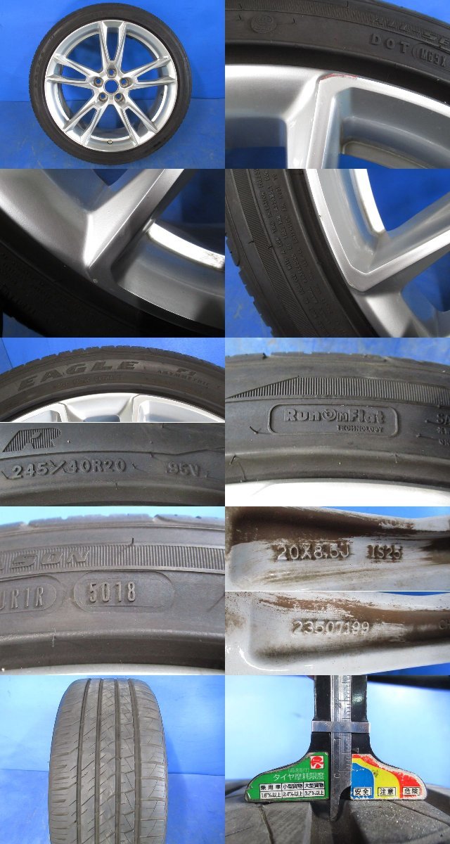 【即決有】 シボレー カマロ LT RS 純正 20インチ 8.5J +25 PCD120 5穴 23507199 245/40R20 95V タイヤ ホイール 1本 (g092086)_画像2