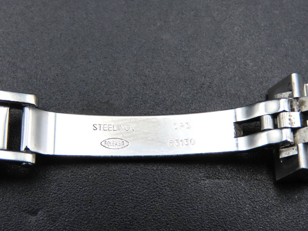 1円～! ROLEX ロレックス 179174用 純正ジュビリーブレス 63130 OP3 取付幅約13mm SS 5連 ヴィンテージ レディース 腕時計 パーツ 95_画像7