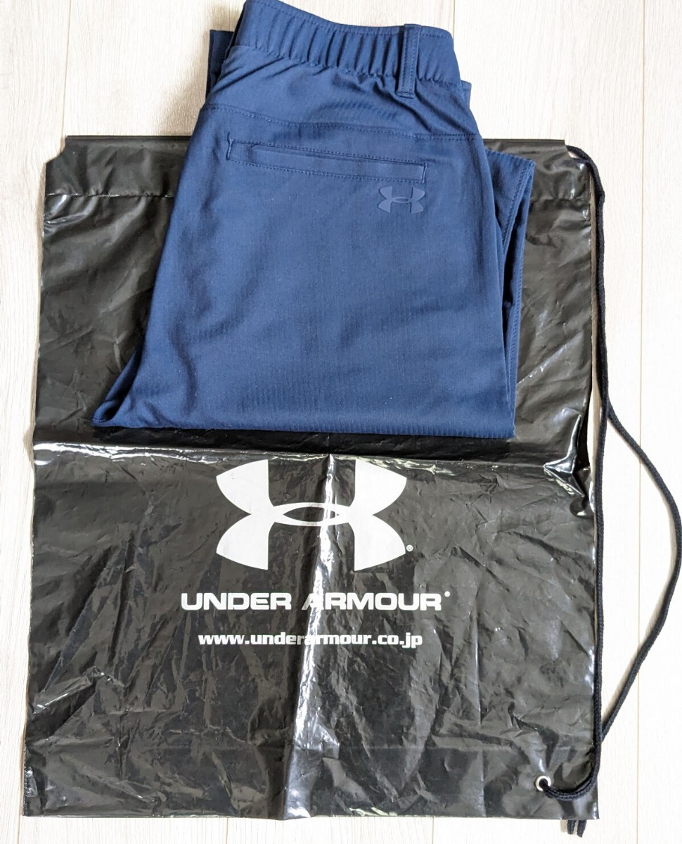 UNDER ARMOR アンダーアーマー ゴルフ ストレッチ パンツ ズボン ネイビー 30/34_画像1