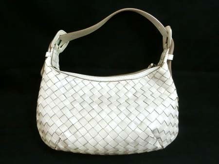 Sazaby SAZABY shoulder bag mesh knitting white group protection sack attaching used #