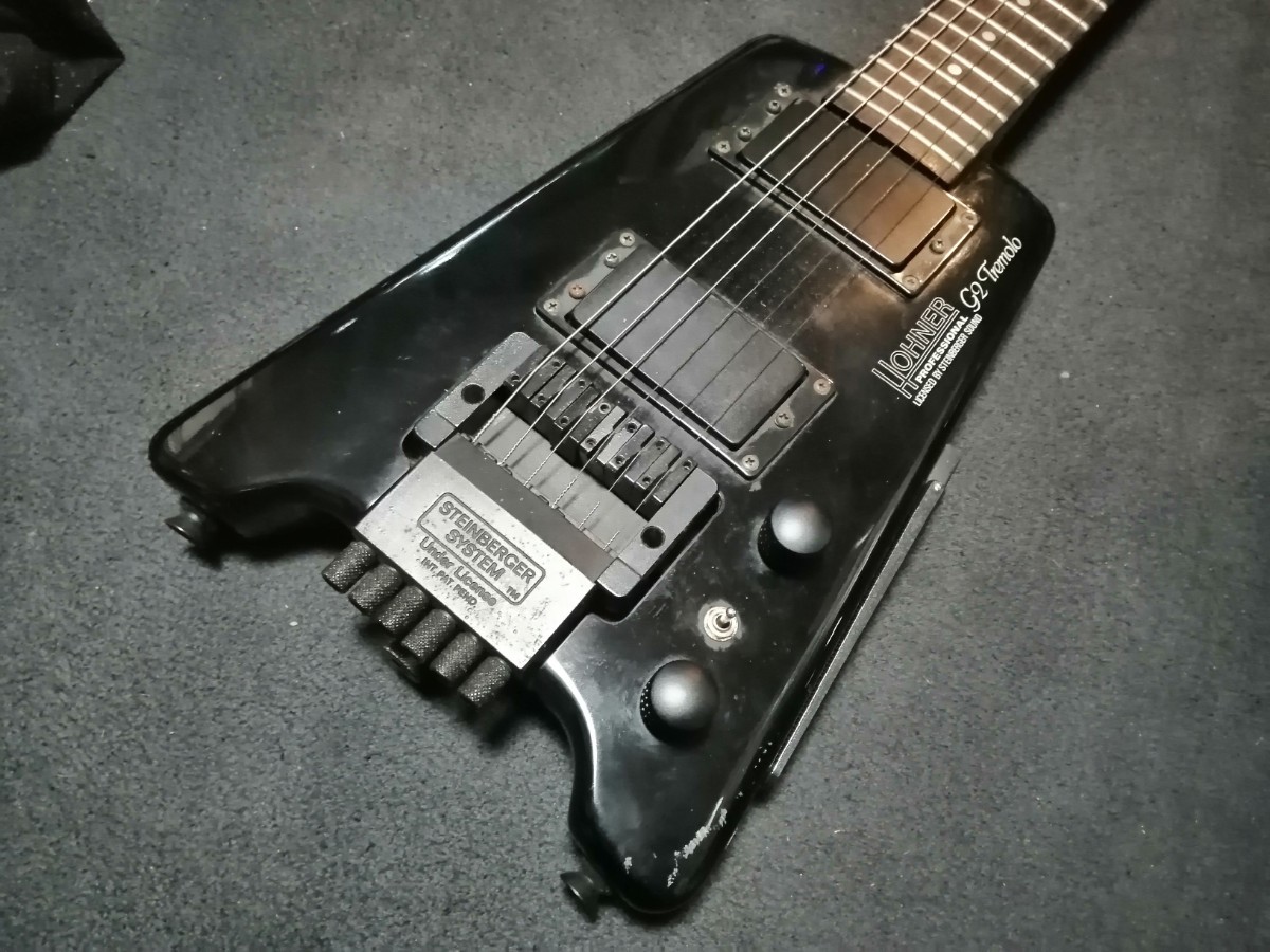 HOHNER G2 Tremolo エレキギター ヘッドレス　　ギター BK ケース付き STEINBERGER　スタインバーガー_画像1