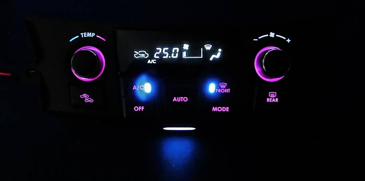 スイフト ZC72S ZD72S ZC32S 前期　LED打ち換え済み エアコンパネル☆ ピンク_画像3
