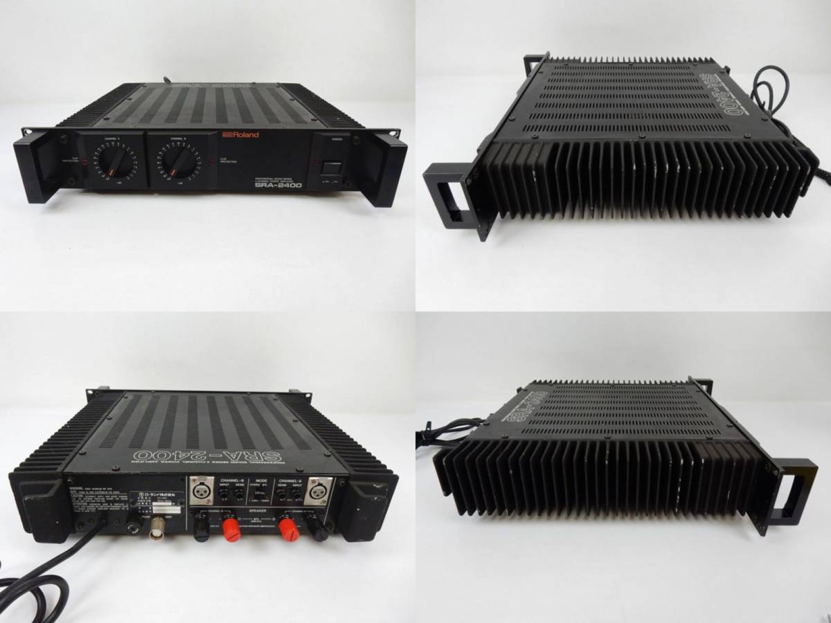 【Roland】ローランド PROFESSIONAL SOUND SERIES 2 CHANNEL POWER AMPLIFIER パワーアンプ SRA-2400 通電確認のみ 中古品 JUNK 返品不可 _画像2