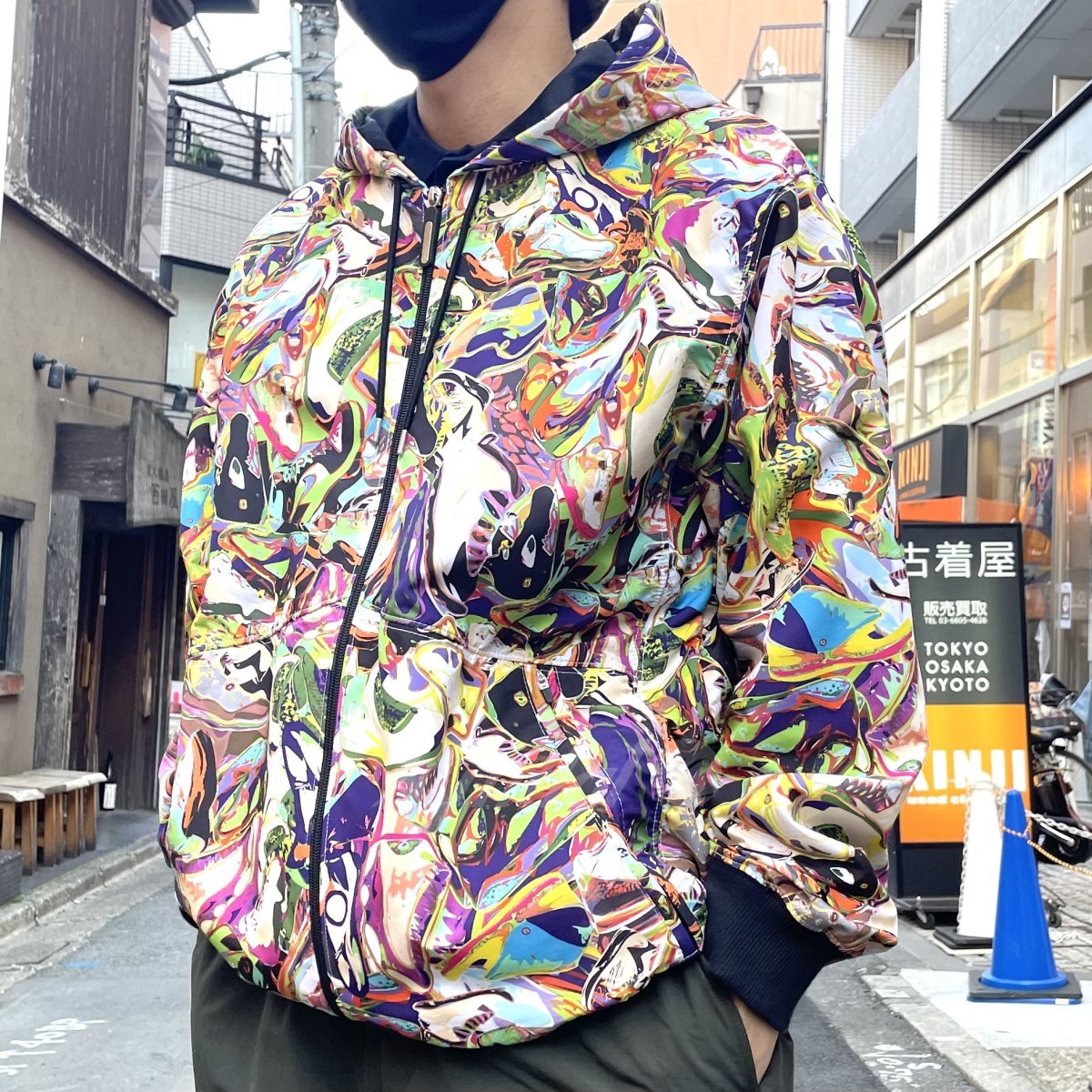 NIKE JORDAN　 日本未発売11AW Jordan Technicolour Hoodieジョーダン総柄ジャケット 商品番号：8069000100174