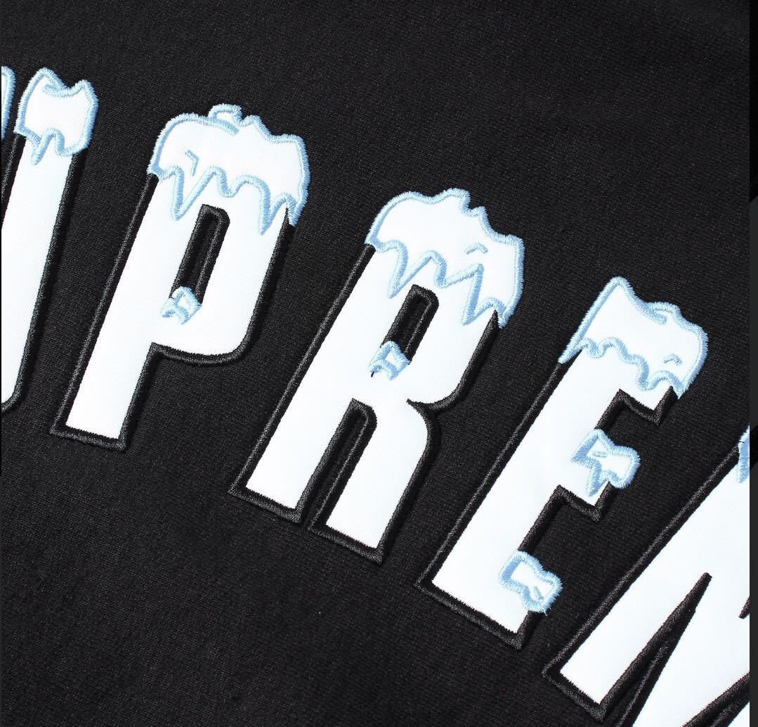 20aw 2020 Supreme シュプリーム ICY ARC HOODED SWEATSHIRT アイシー アーク フーディー スウェットシャツ ロゴ パーカー ブラック S_画像2