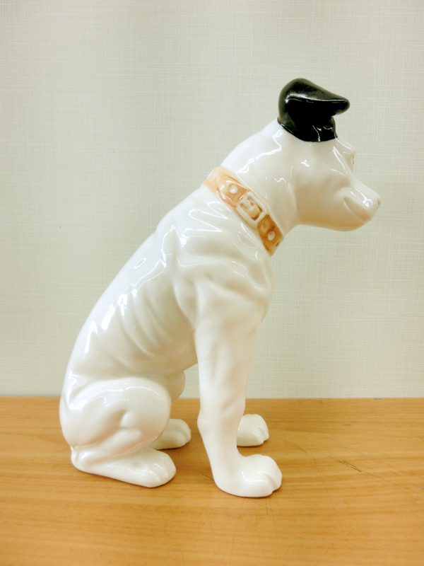 昭和レトロ■Victor ビクター犬 ニッパー犬 高さ 約21.5cm 陶器製 置物 企業物 ノベルティグッズ_画像4