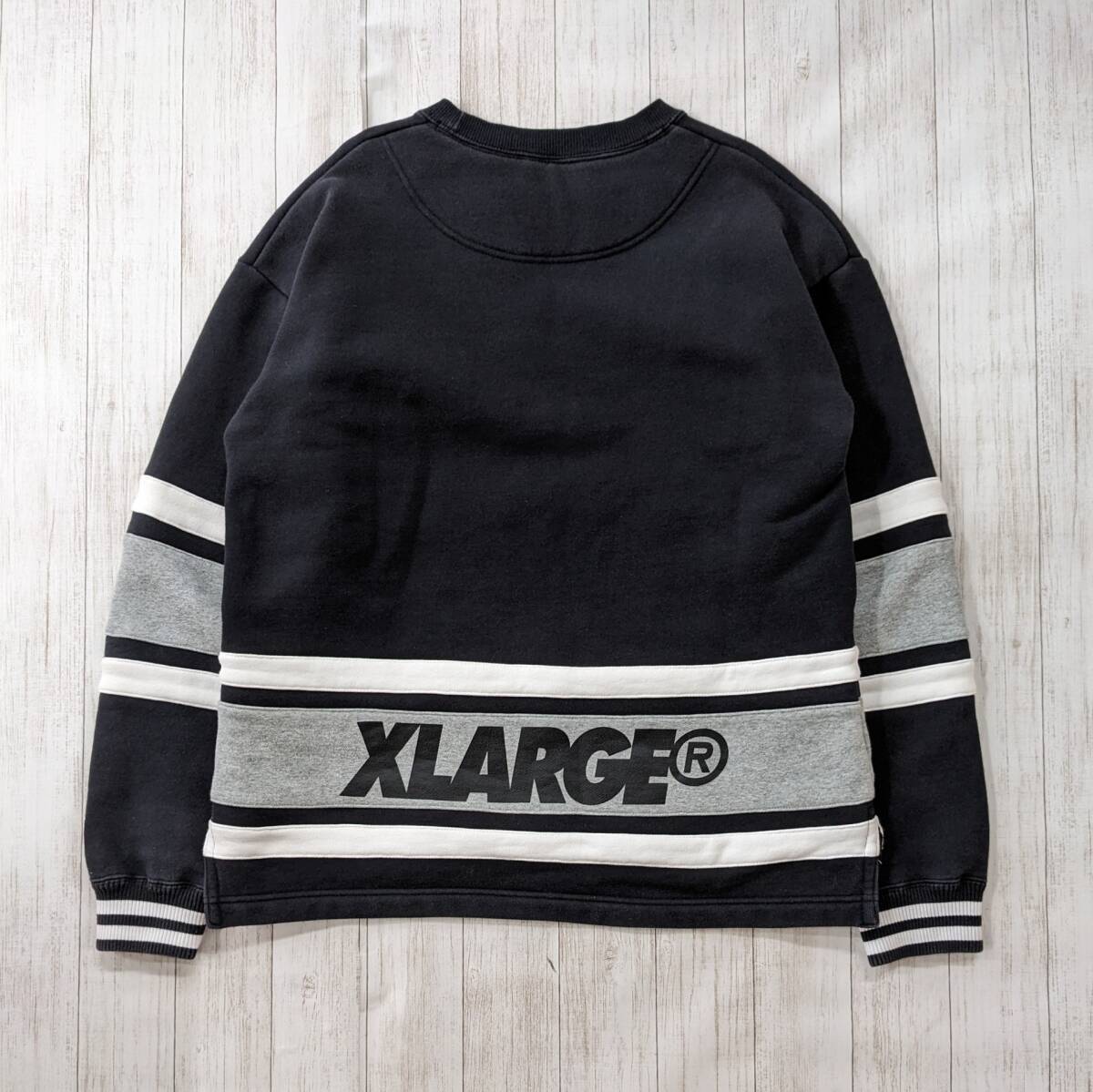 Champion×X-LARGE/チャンピオン×エクストララージチャンピオン/立体ロゴ×ライン/クルーネックスウェット/肉厚/ビッグシルエット_画像4