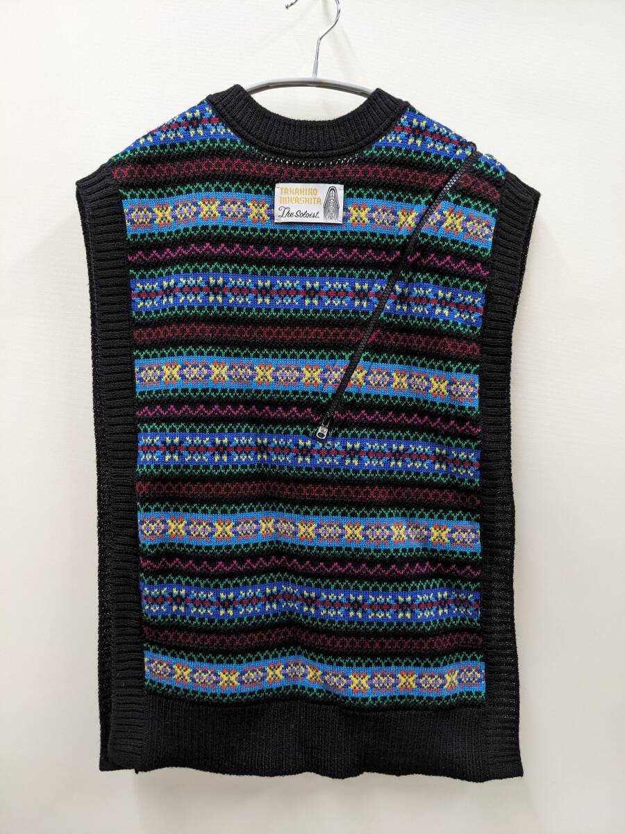 TAKAHIRO MIYASHITA The SoloIst./タカヒロミヤシタ ザ ソロイスト/22AW/double zip fair isle pattern vest/ニットベスト/新品タグ付き_画像5