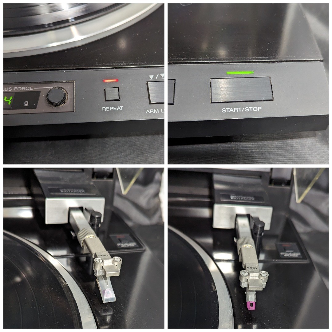 SONY PS-X555ES レコーダープレーヤー　ターンテーブル　レコードプレイヤー オーディオ機器　通電確認のみジャンク　MCカートリッジ付　_画像3
