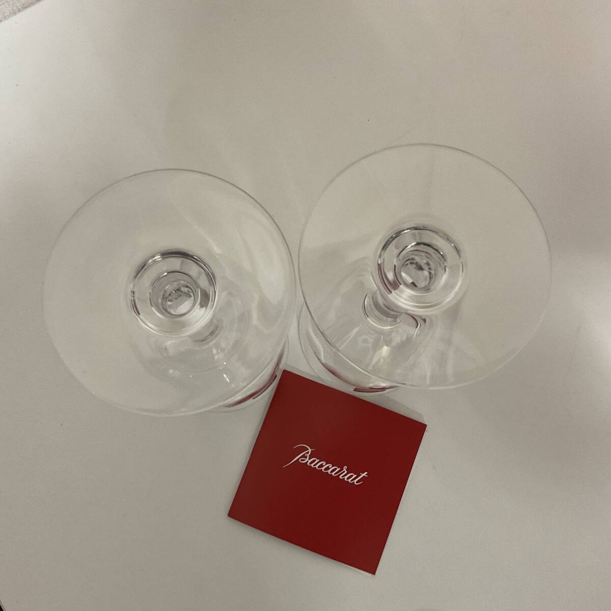 1037◆未使用 Baccarat バカラ カプリ ワイングラス ペア 2客 クリスタルガラス 洋食器 テーブルウェア 箱付き 保管品_画像6