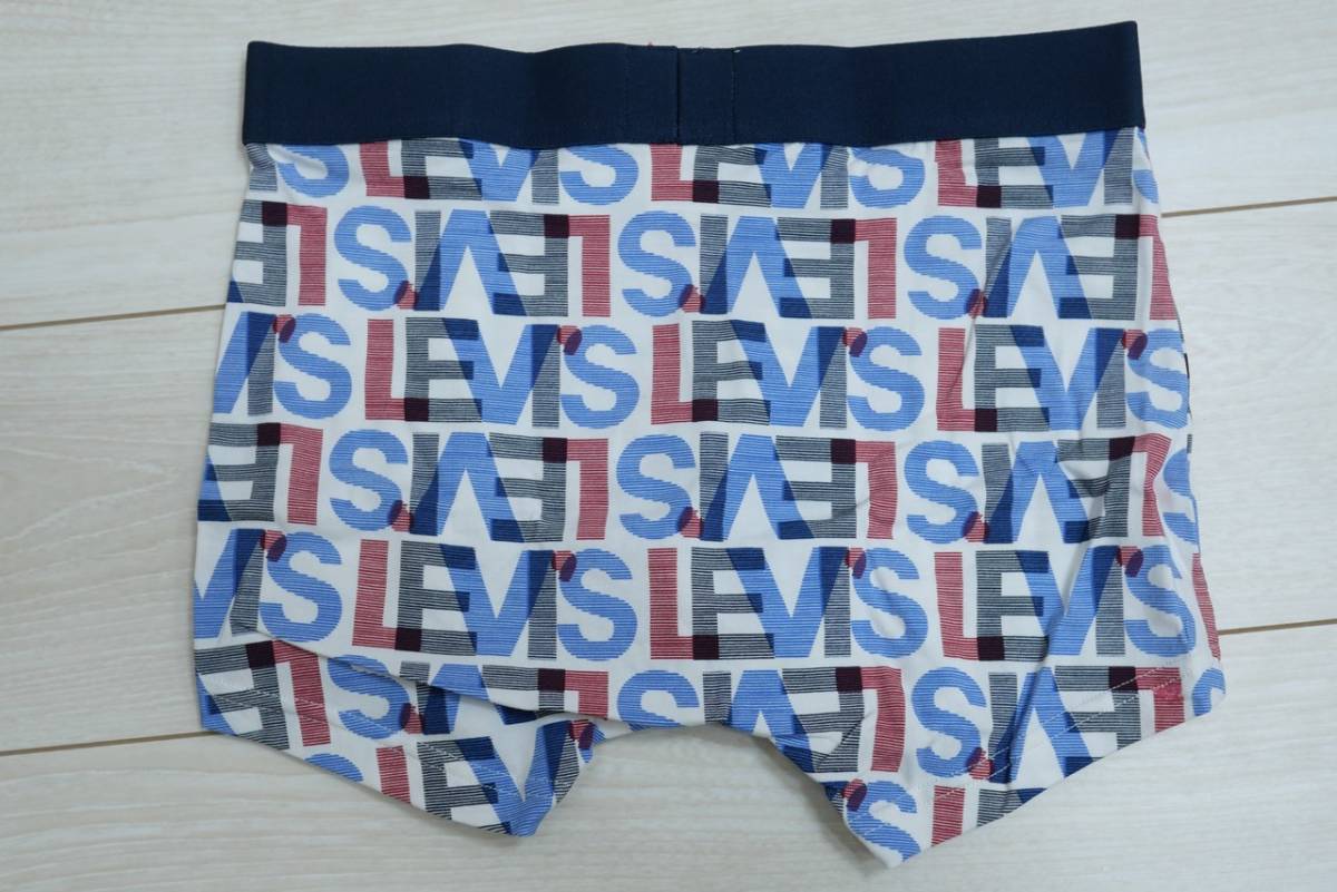 新品リーバイスD0058-0001 Mサイズ コットン柄ボクサーブリーフ ホワイト/白 ブリーフ アンダーパンツ Levi's_画像2