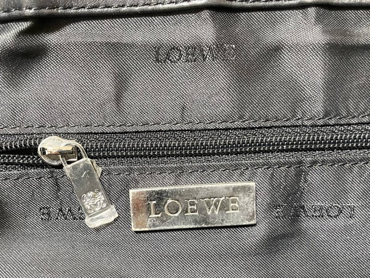 スペイン製　レアデザイン!!　LOEWE ロエベ アナグラム レザー 編み込みハンドル　ハンドバッグ トートバッグ　ショルダーバッグ 　_画像8