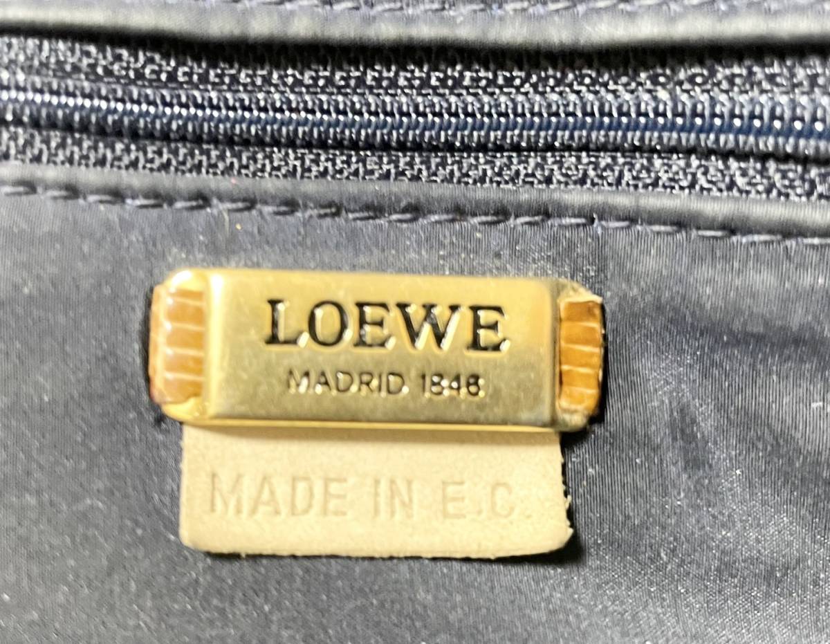 LOEWE ロエベ アナグラム 2way ショルダーバッグ ハンドバッグ カデナ・鍵付き の画像9